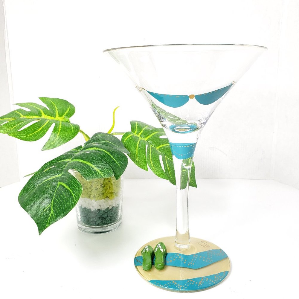 Lolita “The Bikini” Martini Hand-painted Collectible Martini Glass